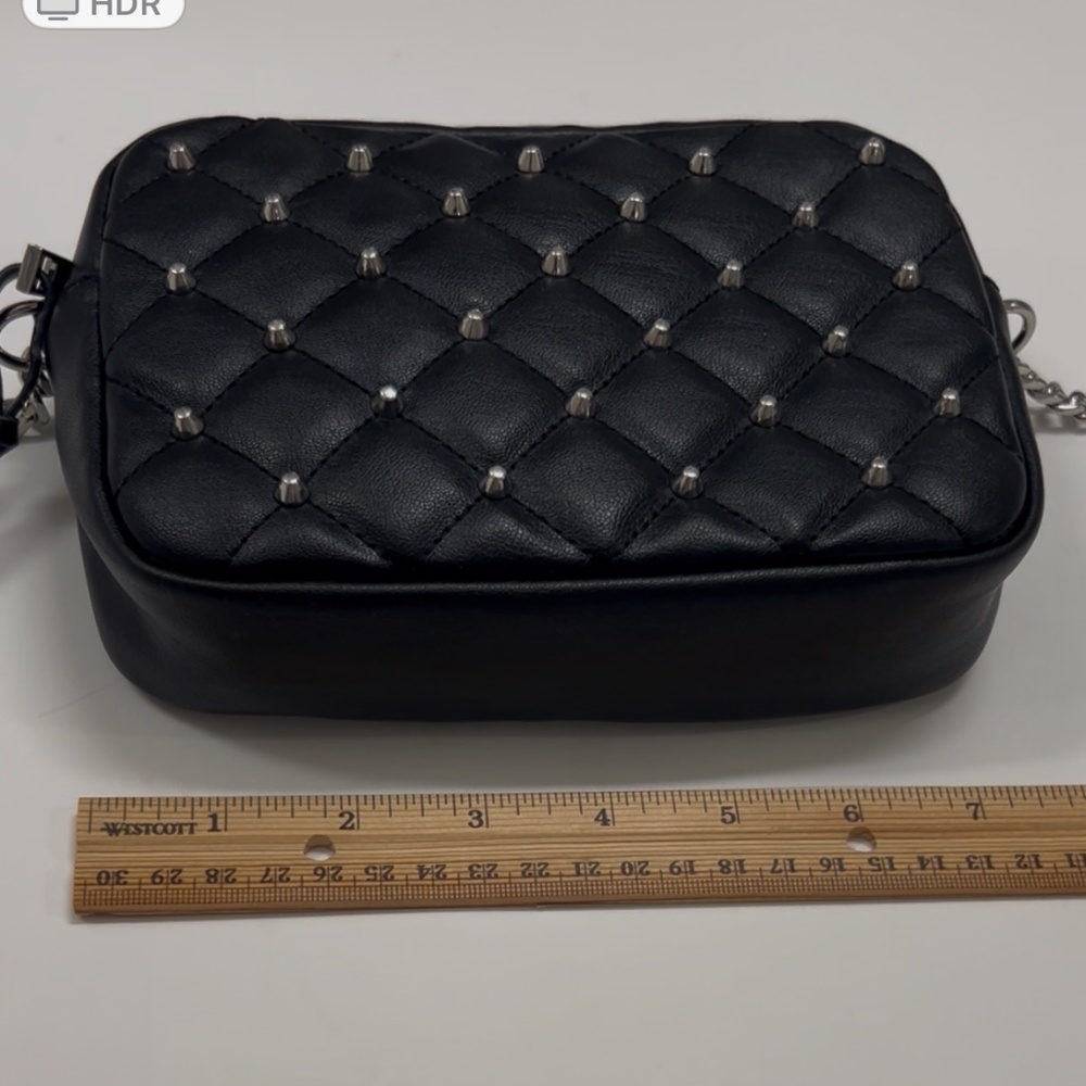 Used Black Quilted Leather studded Rebecca Minkoff purse